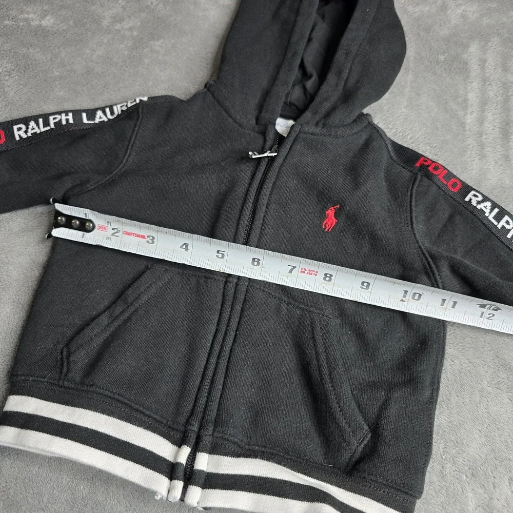 Polo Ralph Lauren Jogger Suit Full Zip Hoodie Kids Size 12 Months 2 Piece Black